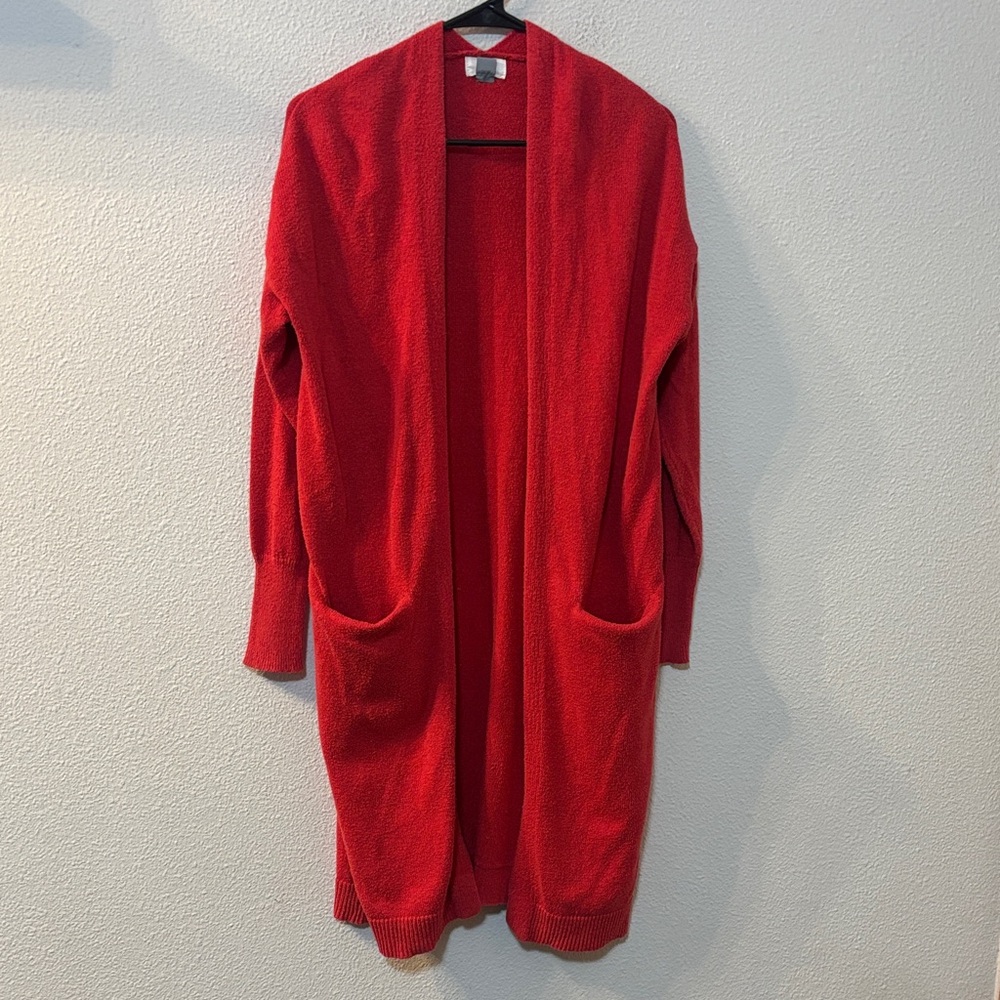 Old Navy Vibrant Red Open-Front Cardigan